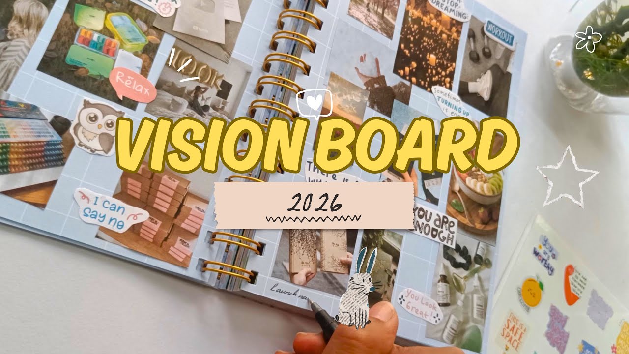 എൻ്റെ Vision board 2026 | Letter to future self | planner | Bullet journal | journal ideas