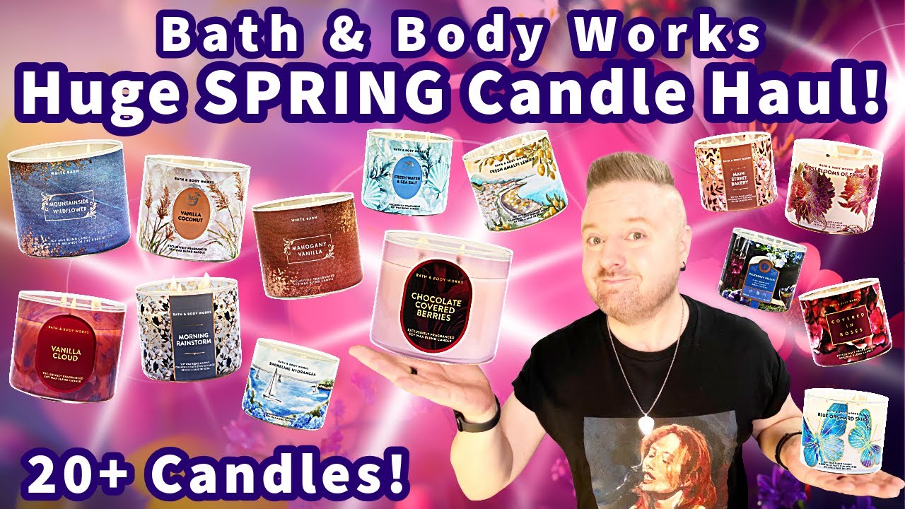 Bath & Body Works - Huge SPRING Candle Haul! 20+ Candles!