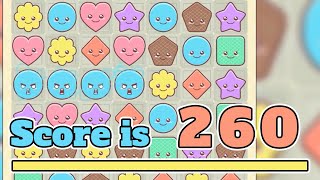 도형 Match 3 퍼즐 - 게임 플레이 점수 260 screenshot 4