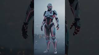 Futuristic humanoid girl soldier in cyberpunk armor| #AIgirls #CyberSoldiers #FuturisticArmy #shorts