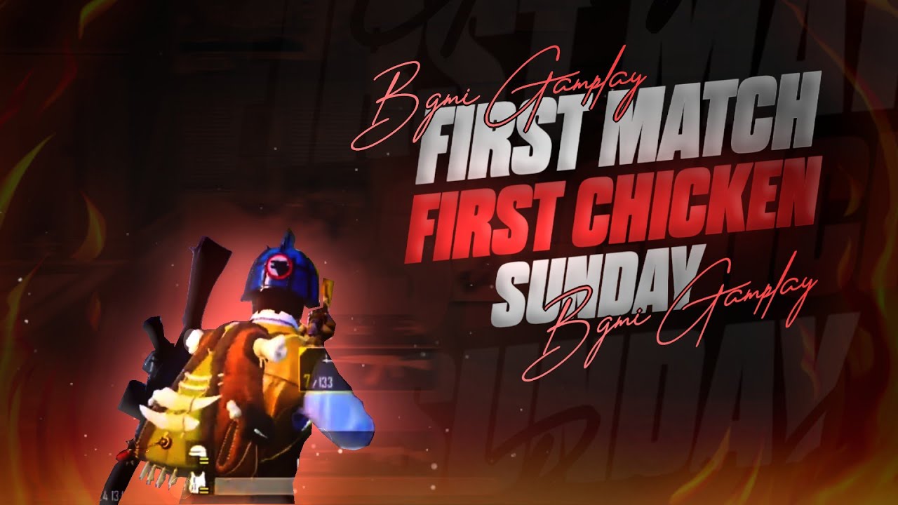 bgmi game play video season first match first chicken dinner Sunday 😎✌️