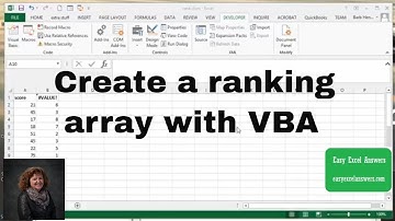 Create a ranking array with VBA in Excel