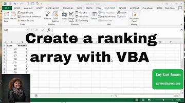 Create a ranking array with VBA in Excel