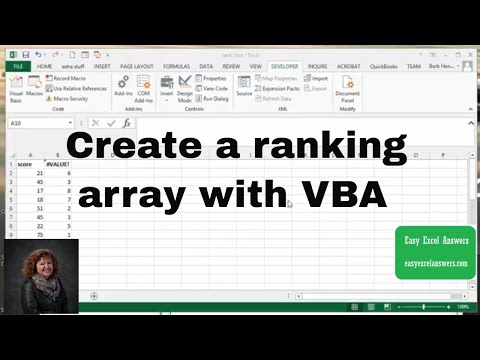 Create a ranking array with VBA in Excel