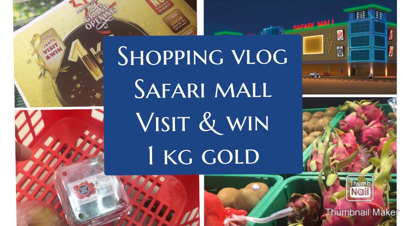 Shopping Vlog Safari Mall Sharjah promotion Visit Win 1 Kg Gold