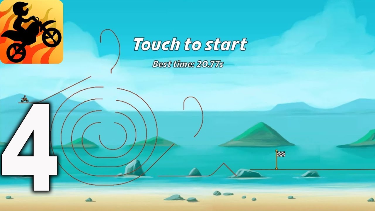 Bike Race Free - Top Motorcycle Racing Games - BEACH Gameplay Walkthrough Part 4 (iOS, Android)