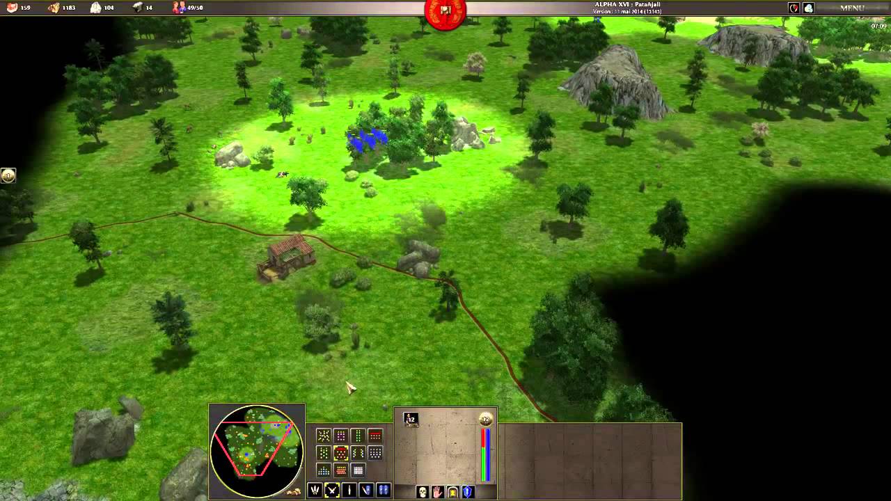 0.A.D [Alpha 16] (Annotated video) Beat a skirm cav civ with Romans .
