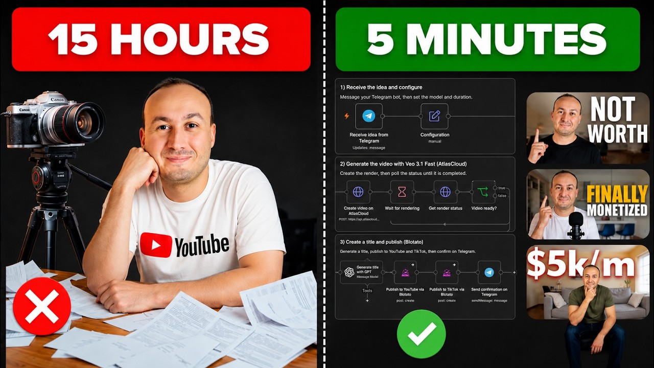 This n8n Workflow Creates AI Videos with Veo 3.1 and Publishes Them on YouTube & TikTok