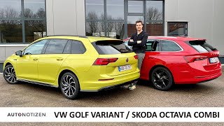 VW Golf Variant oder Skoda Octavia Combi? Kompakte Kombis im Vergleich, Test, Review / 2021