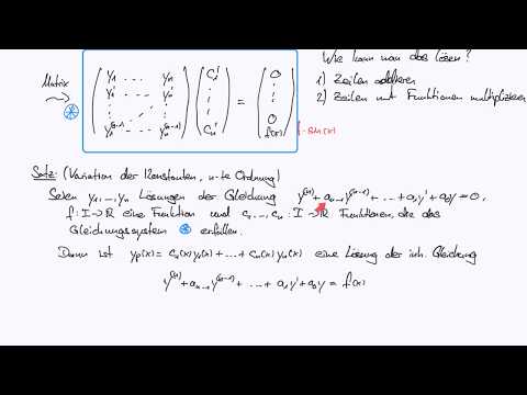 Inhomogene Lineare Differentialgleichungen - Theorie