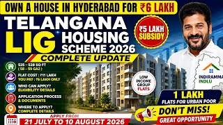 Telangana LIG Housing Scheme 525  square feet ka ghar| ₹5 Lakh Subsidy kaise  apply kare update 
