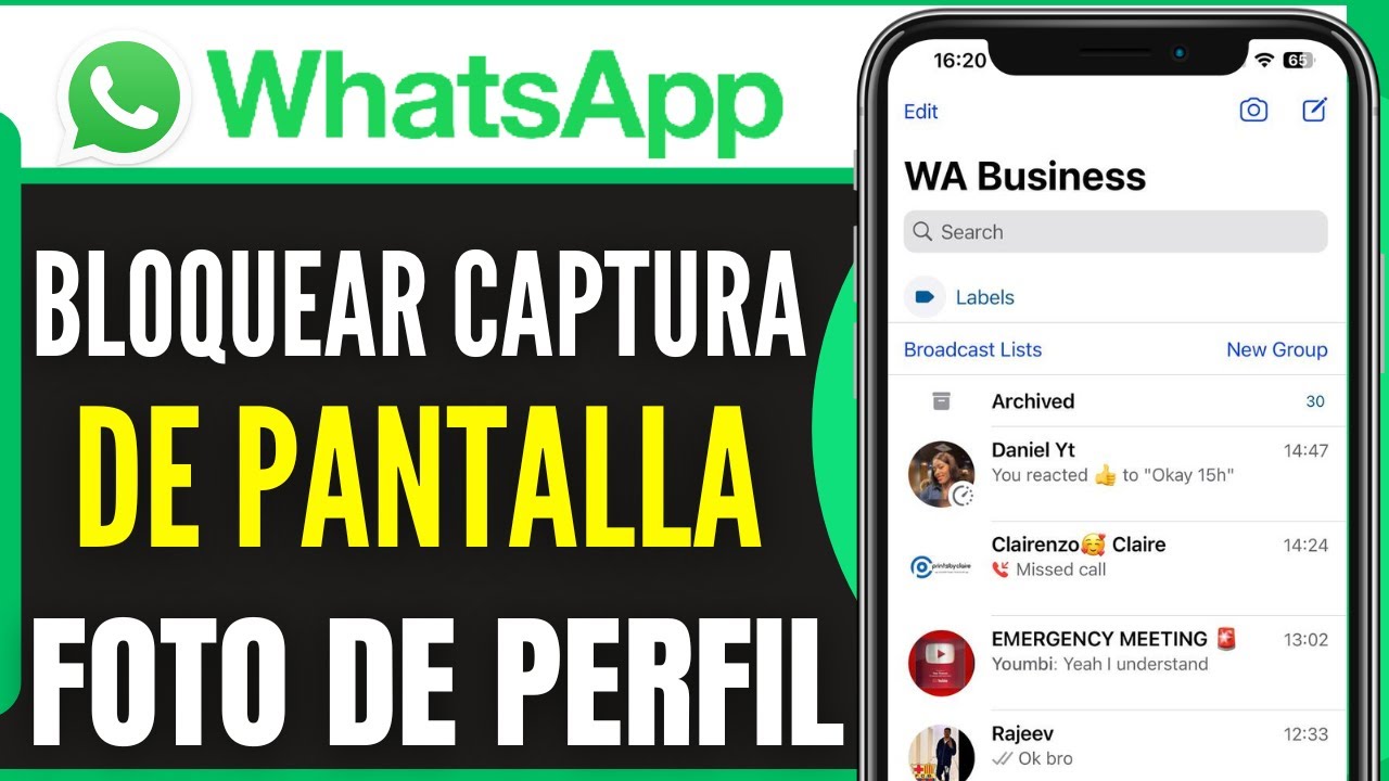 Como Bloquear Captura De Pantalla En Whatsapp Foto De Perfil (Guia ...
