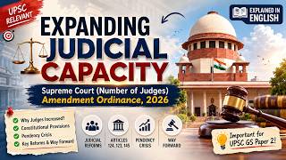 Supreme Court (Number of Judges) Amendment Ordinance 2026 Explained | UPSC GS2