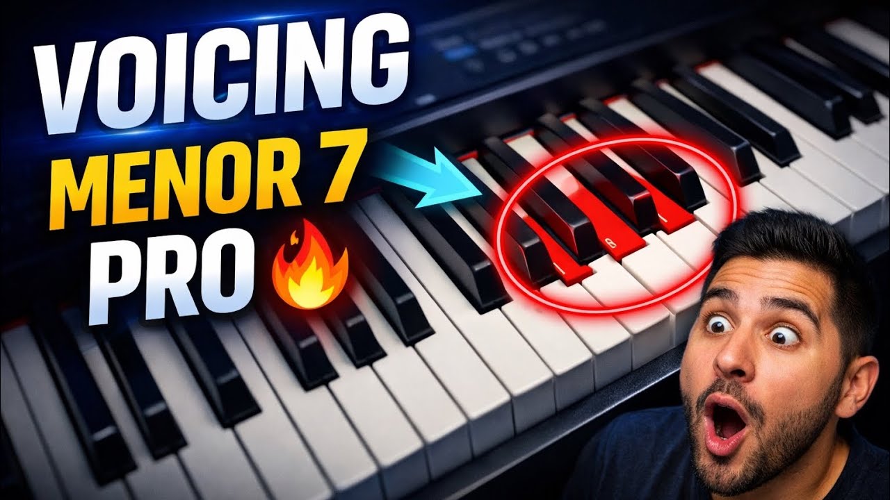 Clase 8: Técnicas de Voicing para Acordes Menores con Séptima menor #clasedepiano #musica #armonía 