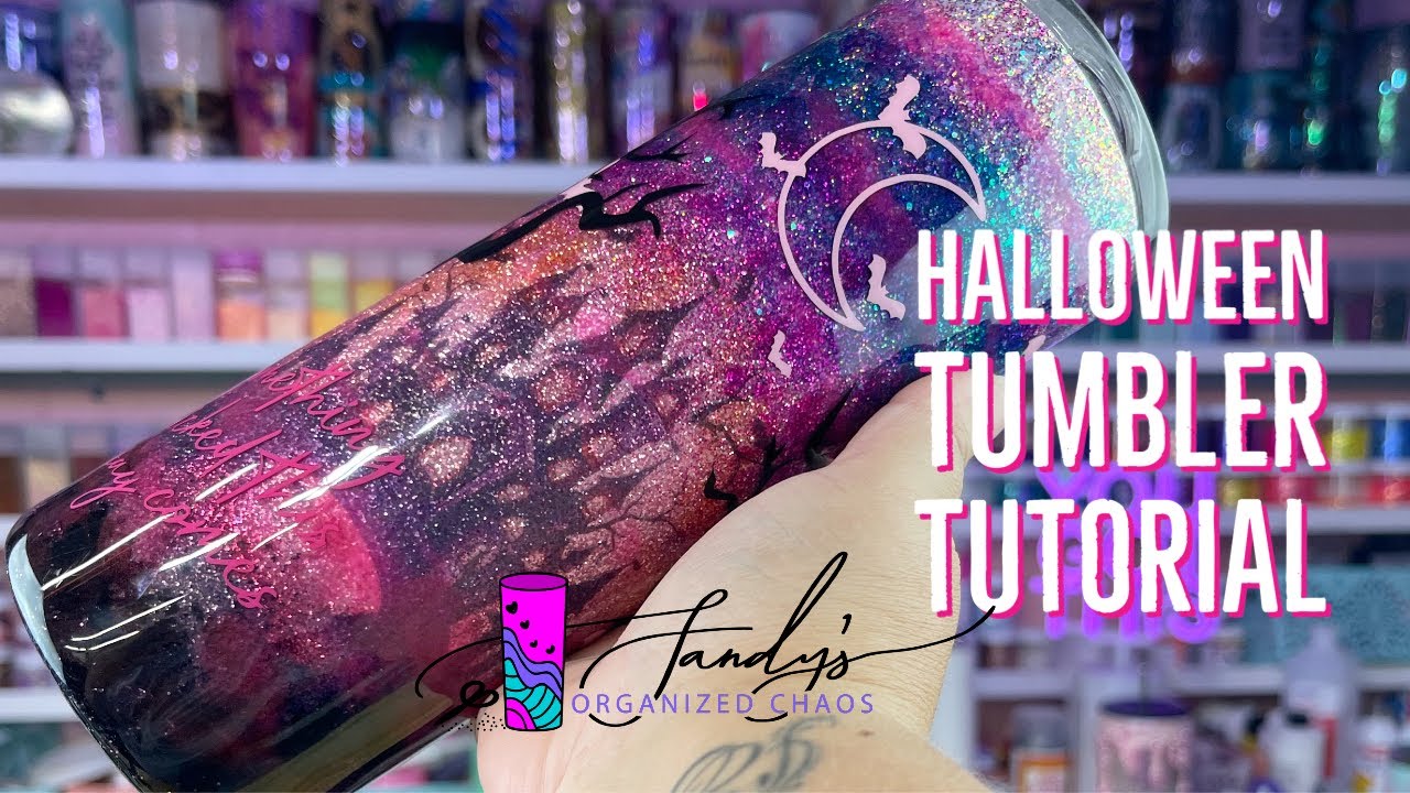 Halloween Sunset with Glowing Fog Tumbler Tutorial