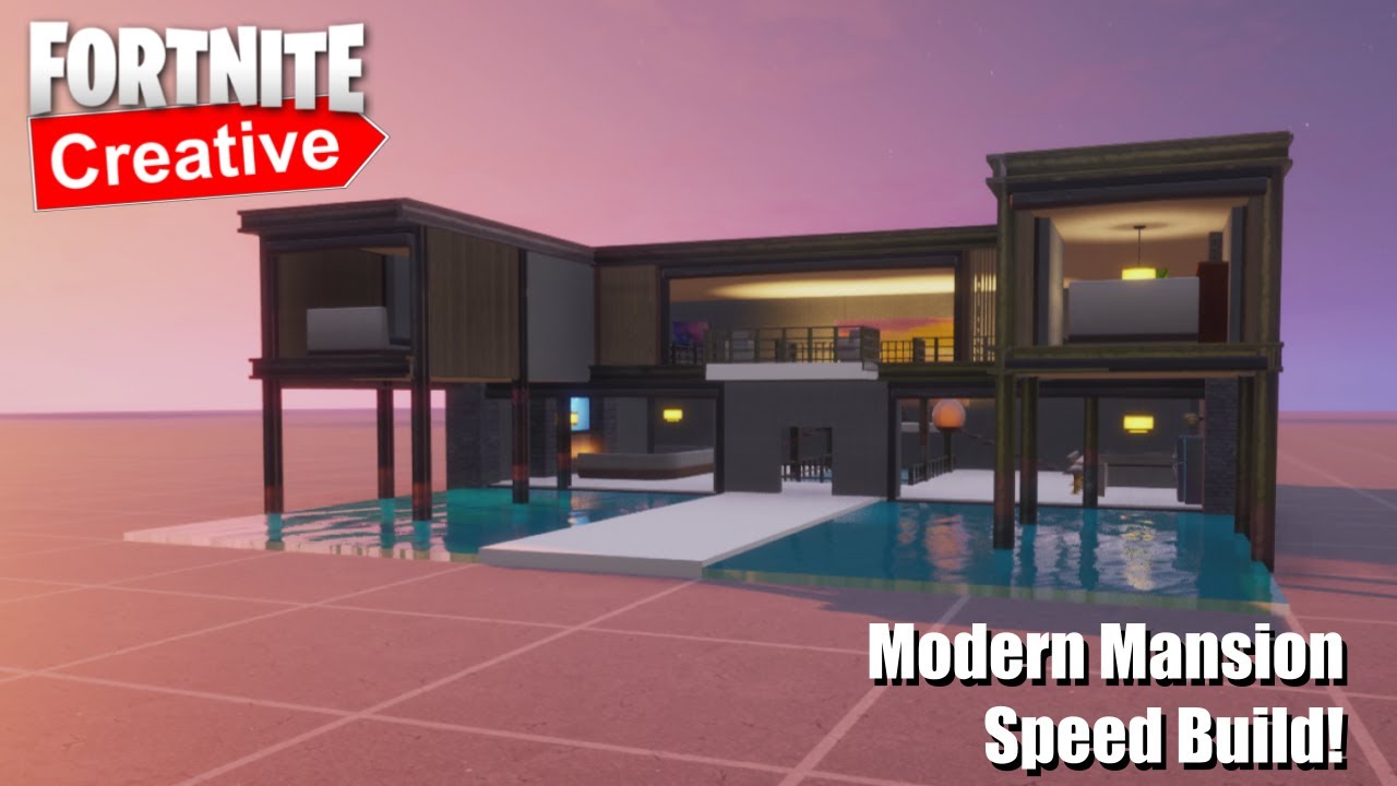 Modern Mansion Speed Build! (Fortnite Creative!) YouTube