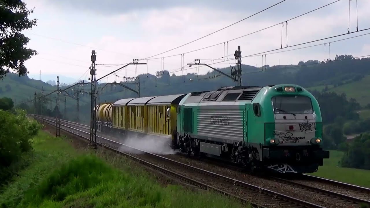 TRENES Renfe, ALSA, Captrain... Asturias junio 2024