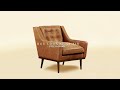 Gus lounge chair in cognac tan from poly  bark  modern accent chair midcentury lounge chair