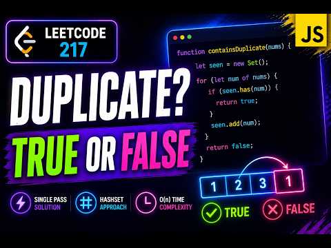 Contains Duplicate Interview Question | JavaScript DSA