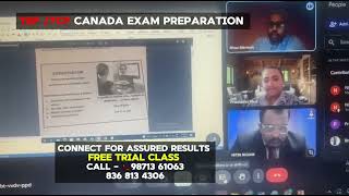 Live class in progress for TEF/TCF Canada Speaking section # French for Canada PR 🇨🇦