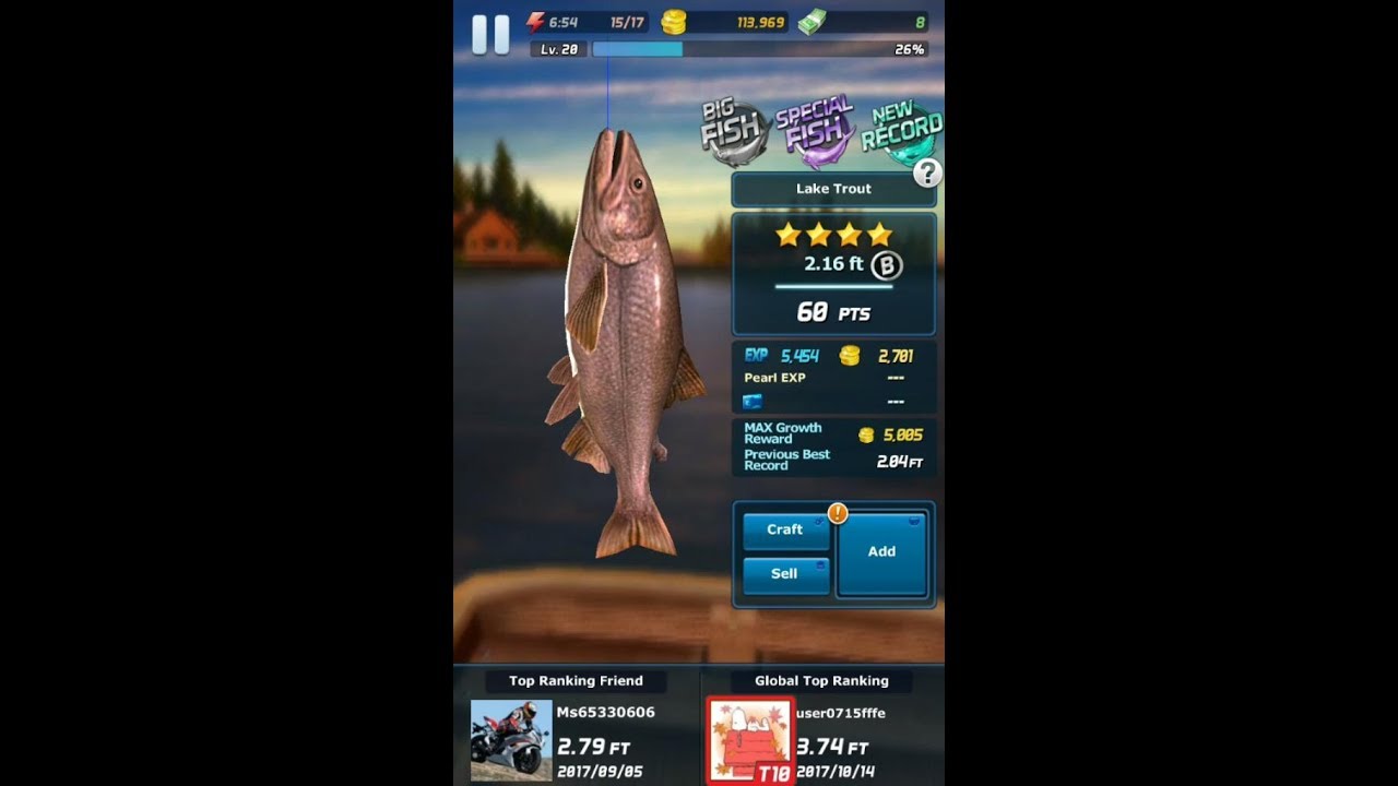 Ace Fishing: Wild Catch - Lake Trout Big Fish Special New Record | Walkthrough 