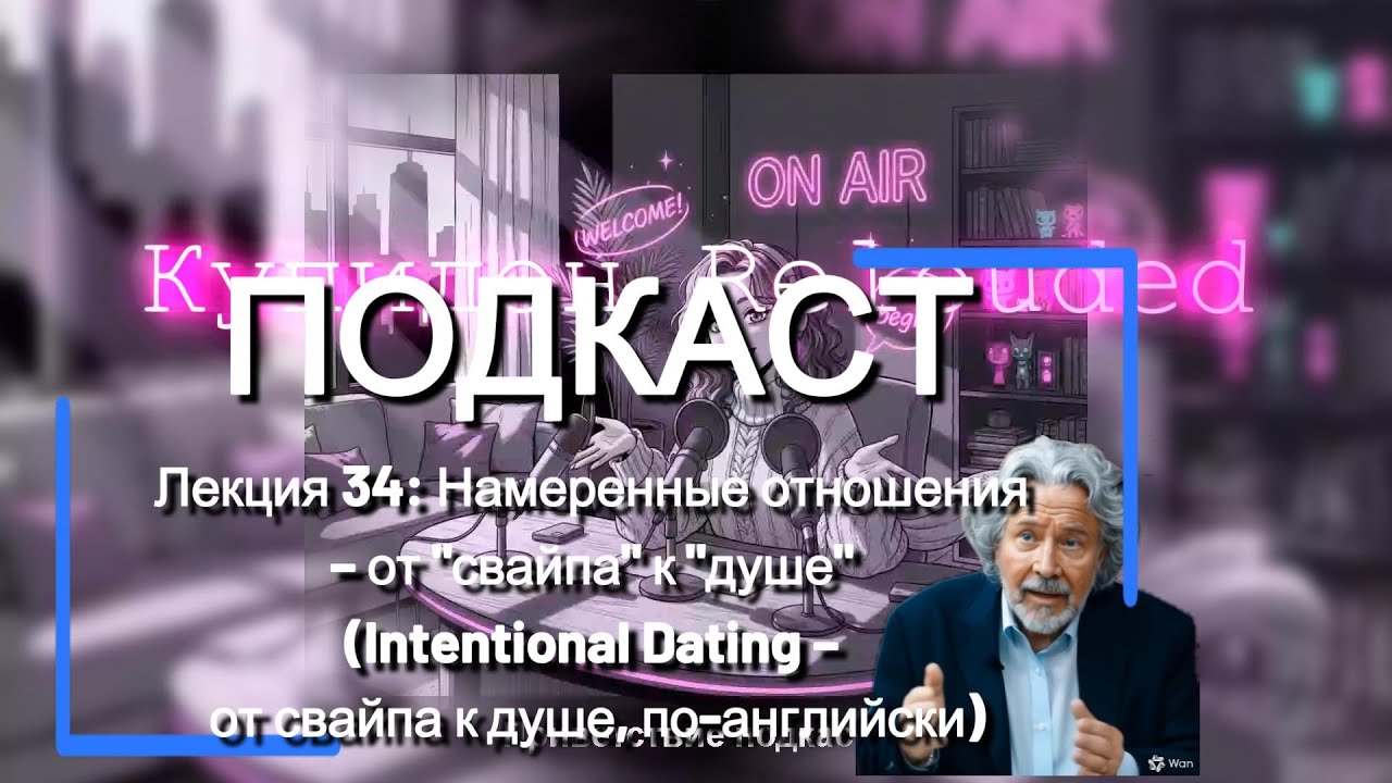 Подкаст 'Купидон Reloaded'🚩Лекция 34 Намеренные отношения – от свайпа к душе (Intentional Dating)