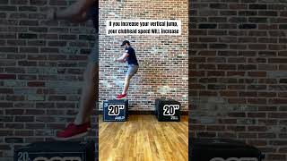 Higher Jumps = Longer Drives #golffitness #clubheadspeed