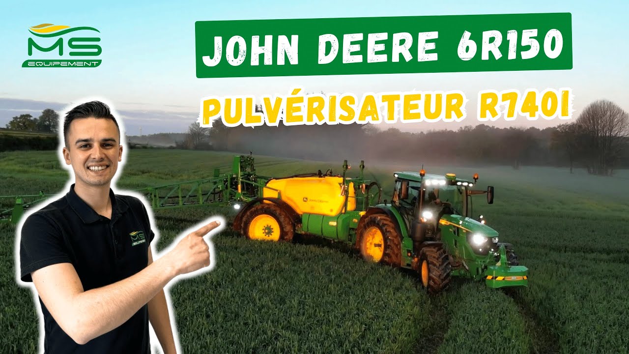 Suivez Jérémy pour la Protection des Cultures de Céréales | John Deere 6R150 & R740i 😃🌾
