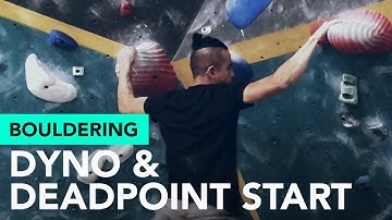 Bouldering v5, v6: Dyno and a deadpoint start in this climbs