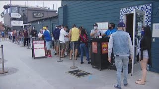 Long lines at Pacific Beach bars and restaurants