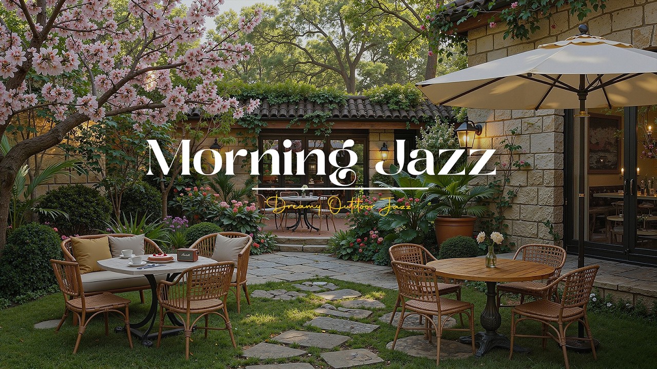 Элегантный весенний фонтанный джаз 🌸 Нежная фортепианная музыка для расслабления и сосредоточения