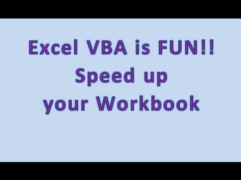 How to Speed Up Your Workbook - My SECRET EXCEL WEAPON