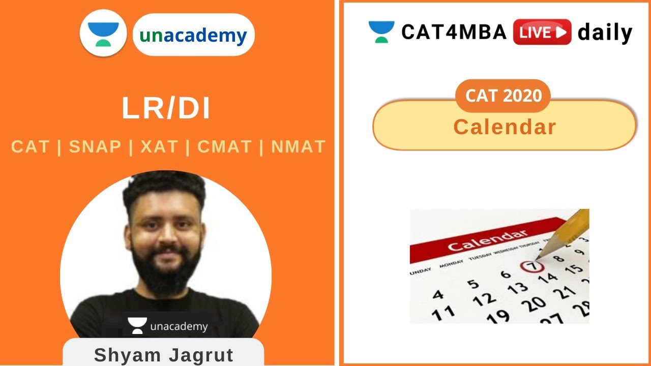 Calendar | Modern Maths | Unacademy CAT4MBA | Shyam Jagrut