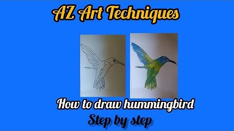 #how to draw a hummingbird#how to draw humming bird easy #stepbystep#bird #az art techniques#