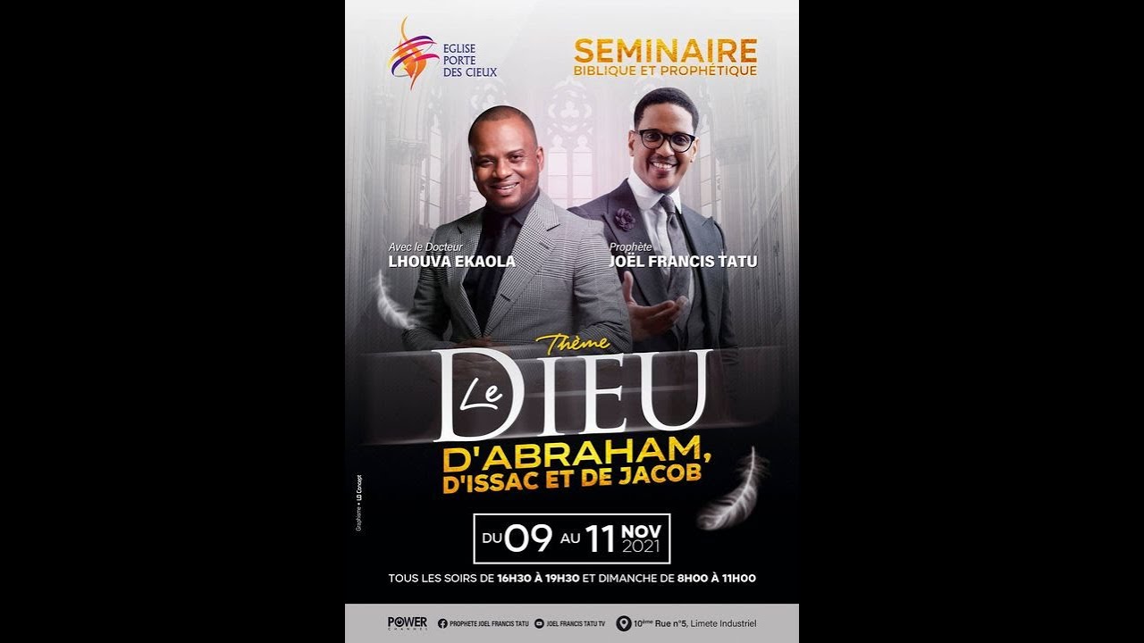 🔴LE DIEU D'ABRAHAM, D'ISAAC ET DE JACOB avec le  Dr. Lhouva Ekaola JOUR 2