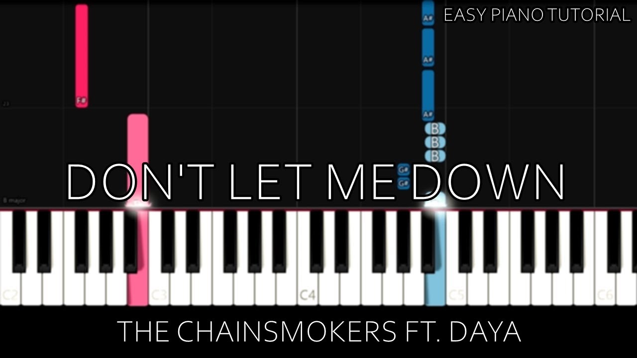 The Chainsmokers ft. Daya - Don't Let Me Down (Easy Piano Tutorial)