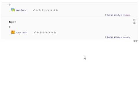 Adding a section to a Moodle Topics format course