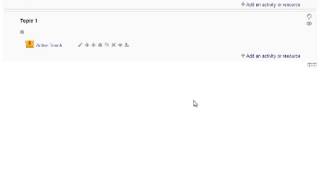 Adding a section to a Moodle Topics format course