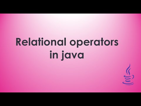 Relational operators in java - YouTube