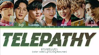 BTS(방탄소년단) - 'TELEPATHY' (Color Coded Lyrics Eng\/Rom\/Han)