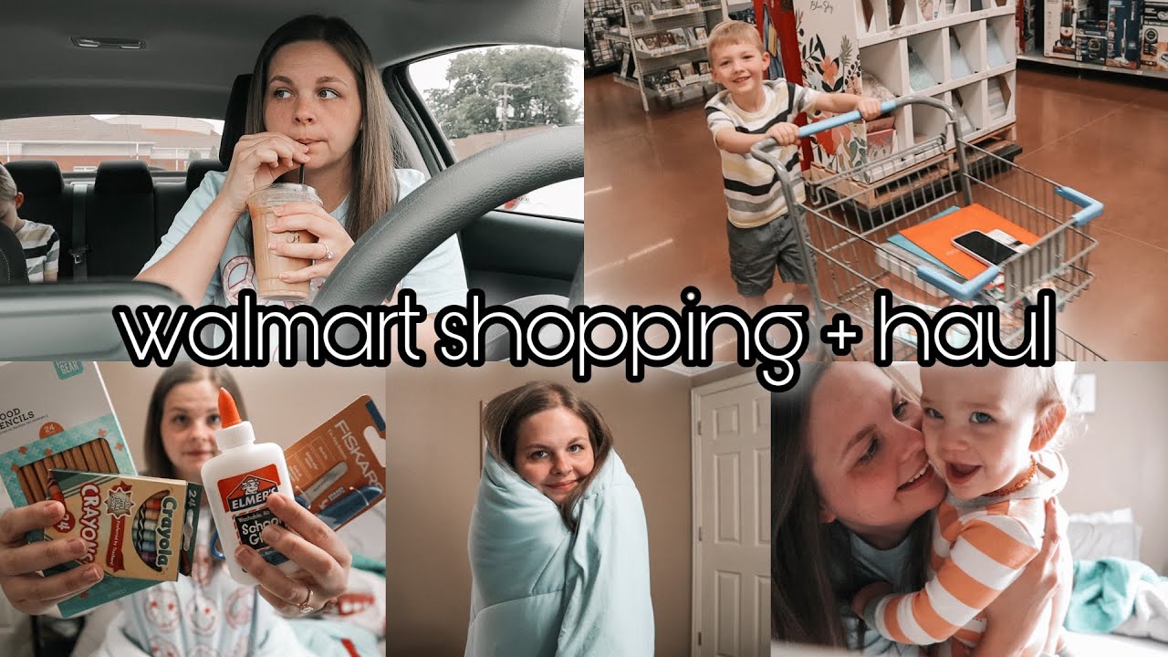 Walmart shop with me haul first grade school supplies rest duvet 