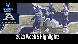 Buffalo vs Akron Highlights | College Football Week 5 | 2023 College Football Highlights