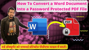 How To Convert a Word Document Into a Password Protected PDF File | Add Password To PDF
