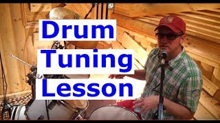 Drum Tuning Lesson | How to Tune a Drum Set | Snare Toms Kick Drums to Notes Tutorial