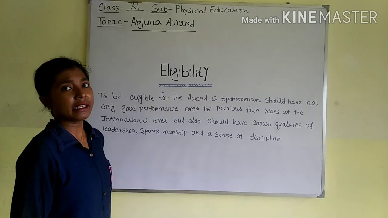 Class xi Sub-PHE, Topic - Arjuna Award