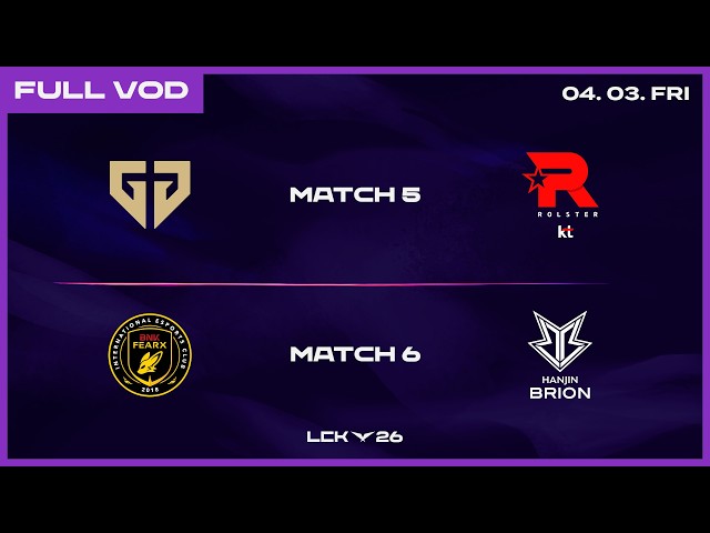 GEN vs KT - BFX vs BRO | 2026 LCK