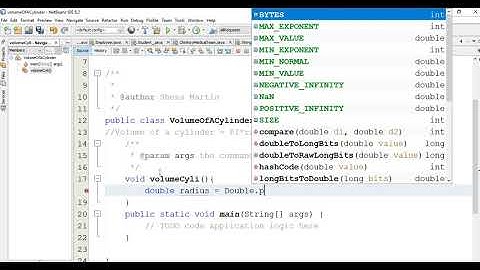 Java code to calculate volume of a cylinder