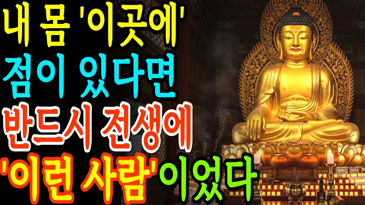 내 몸 '이곳에' 점이 있다면 당신은 전생에 '이것'이었다 | 부처님지혜 | 부처님말씀 | 석가모니 가르침 | 인생조언 | 불교철학 |