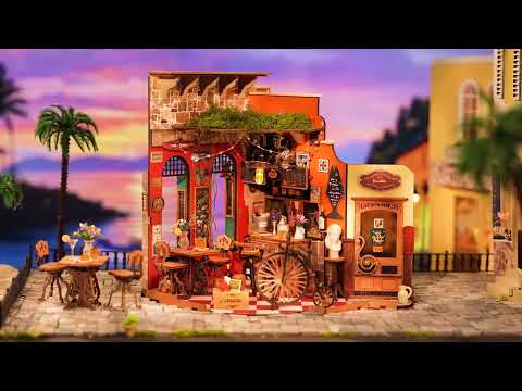 Miniature Bar stavebnice – Rolife Cheers Bar & Dining DG173 – miniaturní domeček k sestavení product video preview