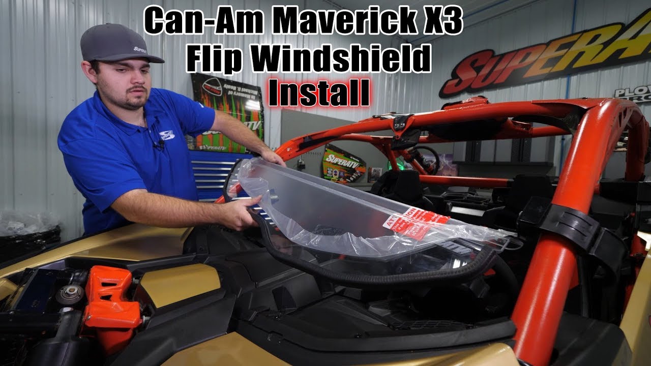 Flip Windshield Install CanAm Maverick X3 How To SuperATV YouTube